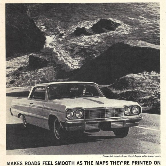 Chevrolet Impala Super Sport Coupe Bucket Seats 1960s Vintage Print Ad 9 inch - Picture 2 of 4